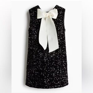 New H&M Sequined Tie-back Sleeveless Mini Dress